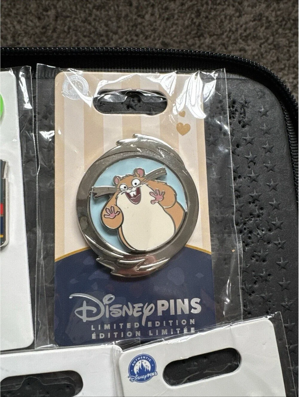 Disney Store UK London - Tails of Friendship Event Pin - RHINO - Bolt Hamster LE